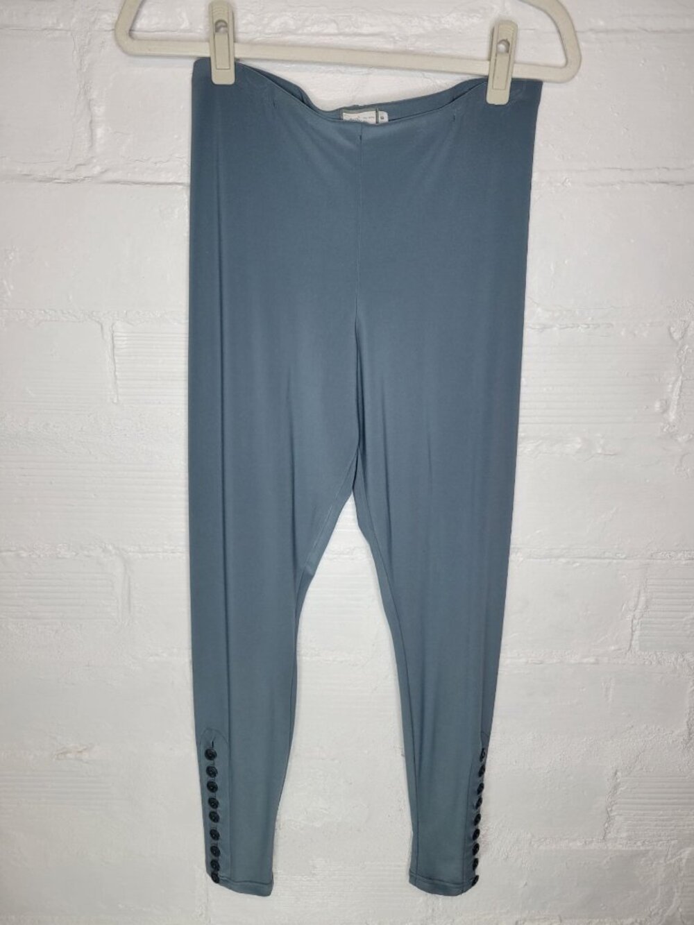 Sympli Women's Size 8 Pants Pull On Button Cuffs Blue